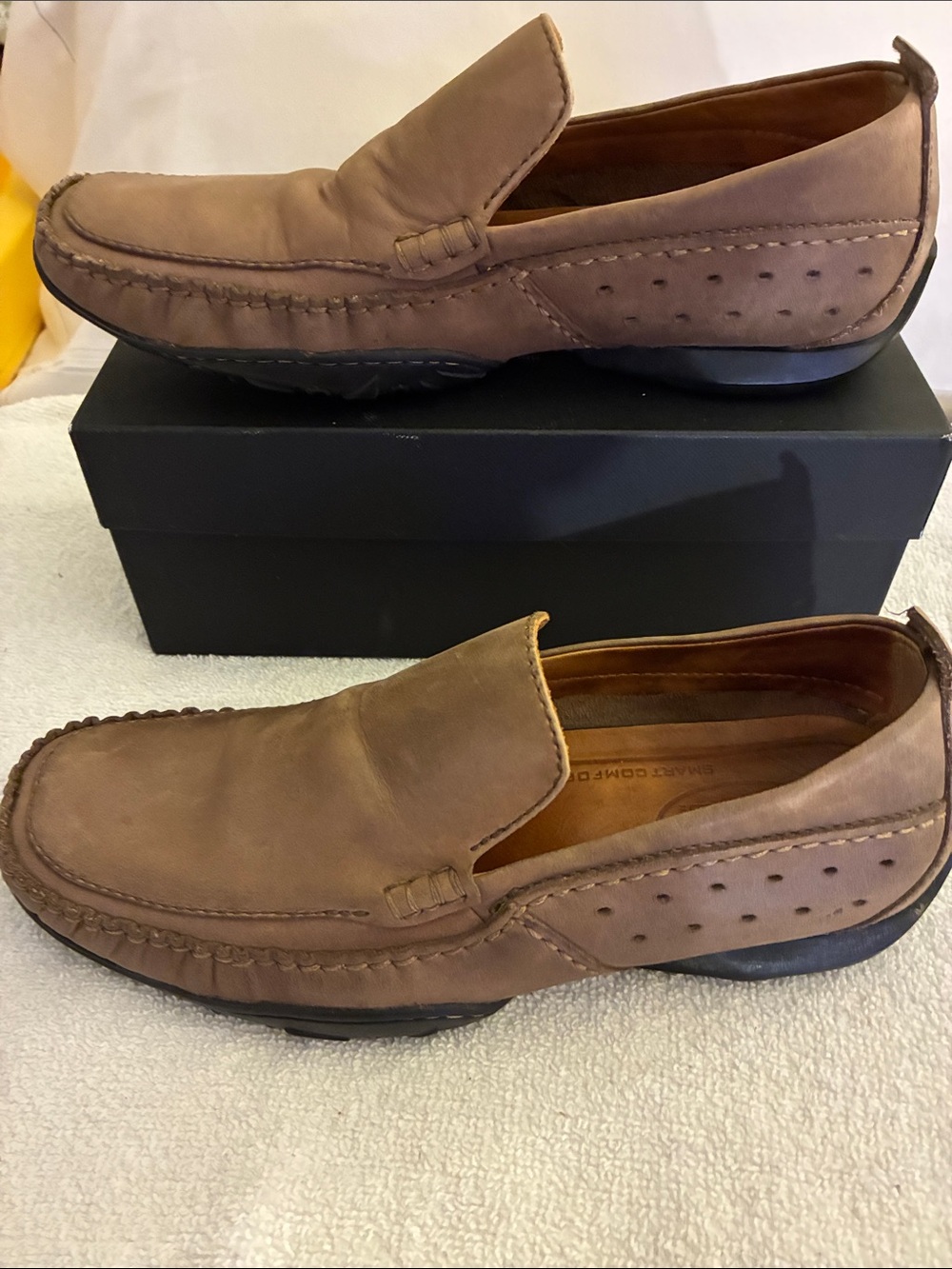 NWOT Timberland smart comfort soft Brown Leather Slip-On Driving loafers